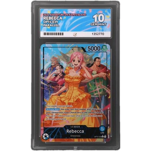 One Piece Rebecca OP15-039 Parallel English ACE 10 Perfect Sub Grades