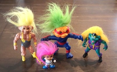 4x Troll Trolls Gnom Lot Action Figur Hasbro,Applause : Finn,TNT Troll,Nunchuck