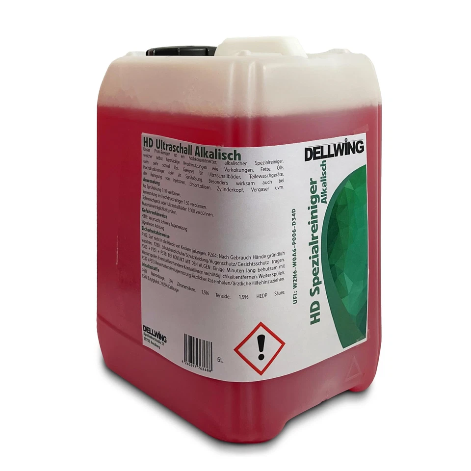 DELLWING 5L Detergente Liquido Concentrato Bagno Ultrasuoni Carburatore, Parti Meccaniche