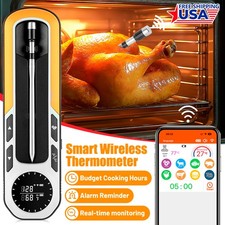 500FT Wireless Smart Meat Thermometer Bluetooth w/ APP Oven Smoker Sous Vide US