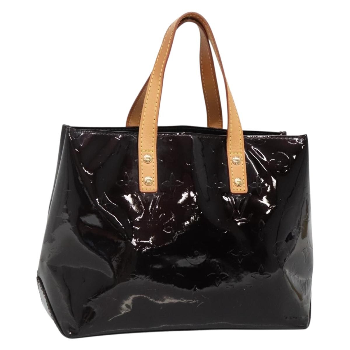 LOUIS VUITTON Monogram Vernis Reade PM Amarante Handbag M91993 Authentic LV
