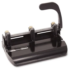 Heavy Duty Adjustable 2-3 Hole Punch with Lever Handle, 32-Sheet Capacity, Bl...