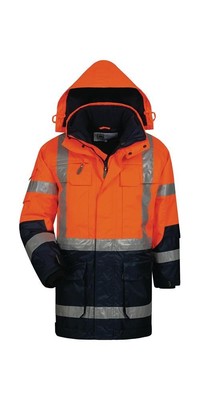 elysee Warnschutzparka Wallace Größe XXL orange/marine