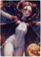 ❤️SPICY HALLOWEEN GIRL - Goddess Anime Waifu Card - PEACH BLOSSOM BEAM - 031