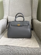 Genuine Mulberry Belted Bayswater In Grey With Gold Hardware