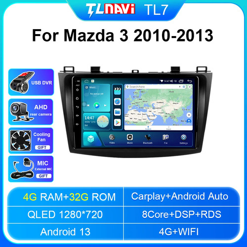 Car Radio Stereo Head Unit Apple Carplay For Mazda 3 2010-2013 GPS Backup Camera - Picture 43 of 48
