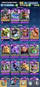CR 57 LVL | 77 MAXED CARDS | 10K+ Trophies | 60K+ GOLD | 120 Emotes | CHEAP