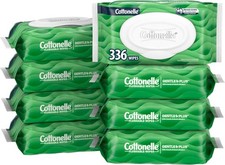 Cottonelle GentlePlus Flushable Wet Wipes with Aloe  Vitamin E, 8 Flip-Top Pack