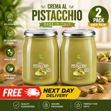 2 x Pista Sicilian Pistachio Cream Spread  -  Spreadable Paste Jar 600g Scyavuru