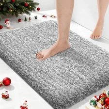 Bathroom Rugs Non Slip Washable, Ultra Soft and Water Absorbent Bath Mats, Pl...