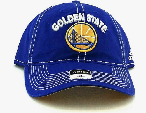 GOLDEN STATE WARRIORS Womens ADIDAS Slouch Hat Blue NBA Adjustable Cotton Twill - Picture 9 of 9
