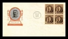 US COVER FIRST DAY OF ISSUE BLOCK OF 4 FREDERIC REMINGTON ARTIST