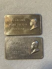 Lot of (2) - 25 Grams .999 Silver Bars - Dwight D. Eisenhower