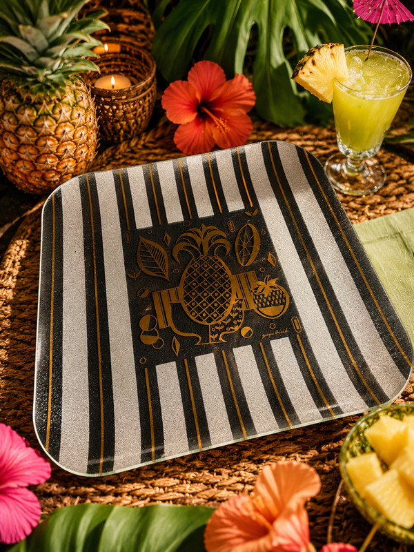 Vintage George Briard 16" Pineapple Serving Platter – Mid-Century Modern Enterta