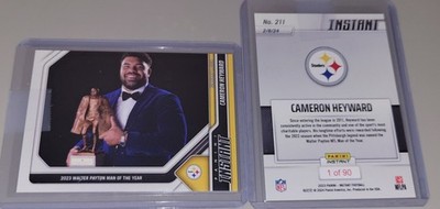 2024 Panini Instant NFL Honors 211 Walter Payton Man of Year Cameron Heyward /90