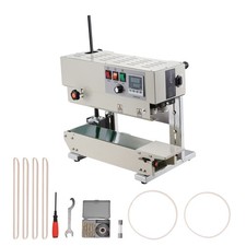 Uimoso Continuous Band Sealer 600W Vertical Bag Sealing Machine 4 Teflon Belts