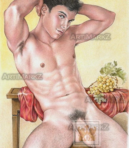 Ltd. Ed. Print 2* SIGNED - BACCHUS -male nude Queer LGBTQ Gay Artist - Picture 2 of 4