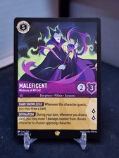 Disney Lorcana Card, Maleficent Mistress of All Evil 51/204 Legendary Regular NM