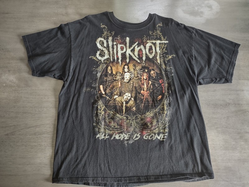 Vintage Slipknot All Hope Is Gone World Tour T-shirt 2009 Black 2XL