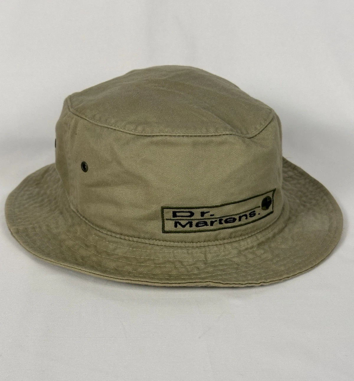 Vintage Dr Martens Bucket Hat Khaki Booney Safari Cap L XL Cotton 80's 90's