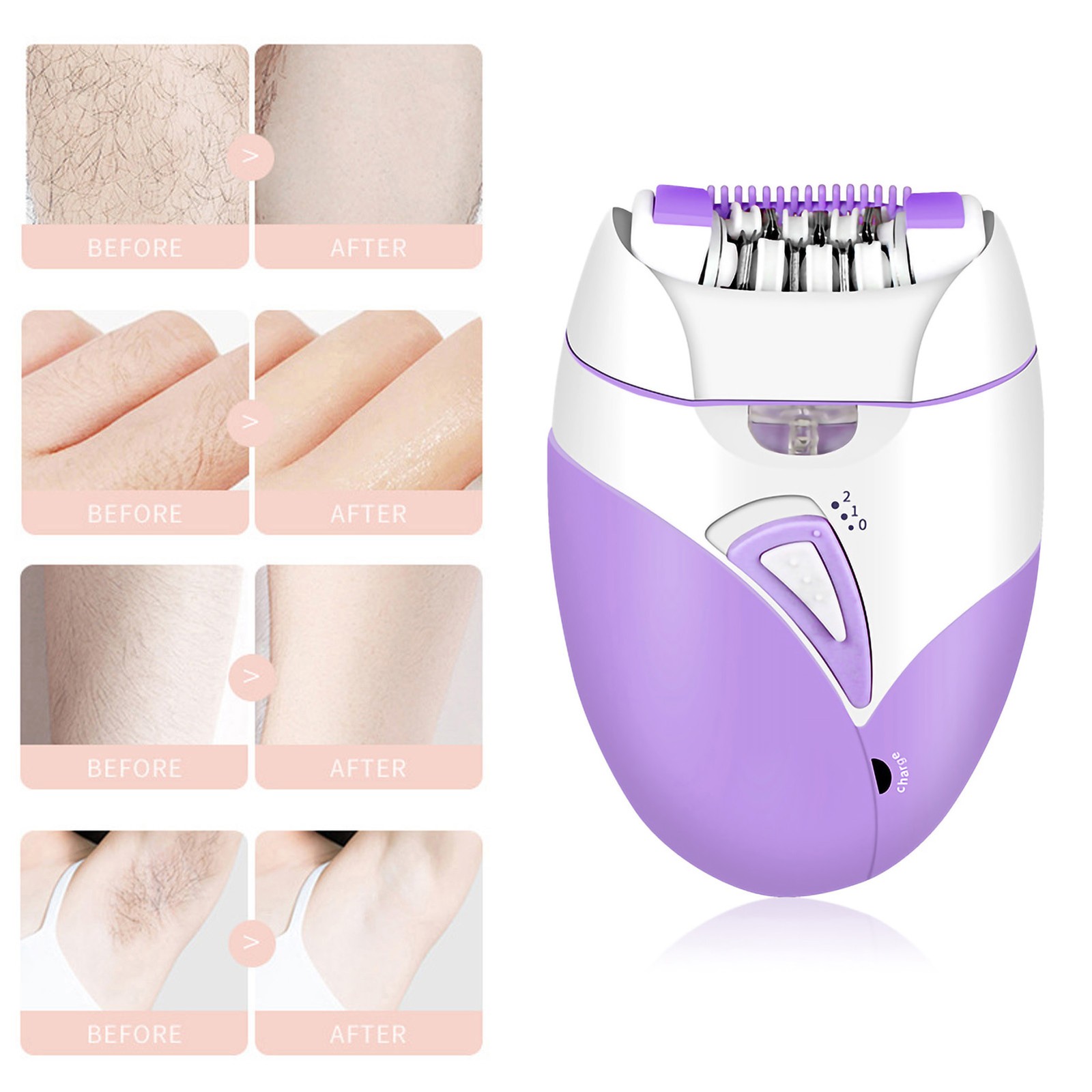 épilateur électrique rechargeable – vue détaillée