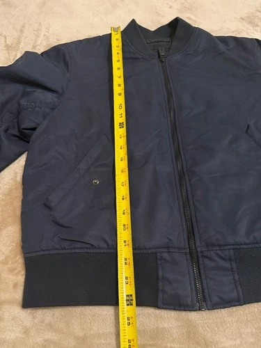 Uniqlo Men's MA-1 Bomber Jacket Navy Blue  Size S image 9