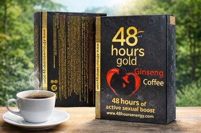 48 Hours Gold Ginseng Coffee, Increase Sexual Stamina Libido Energy 4 PKS+Sample