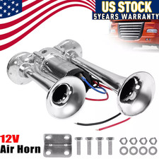 600db Dual Trumpets Super Loud Car Electric Air Horn Truckboattrain Speaker