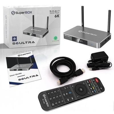 SUPERBOX S6 ULTRA TV BOX Media Player 4GB + 128GB Wi-Fi TV Box 6K Lightning