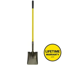 48 In. Classic Fiberglass Handle with Heavy-Duty Steel Square Point Blade Shovel