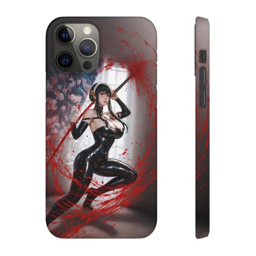 Yor Forger Anime iPhone Case – Sexy Assassin Waifu Art, Glossy Black Suit, SFW - 第 89/192 張圖片