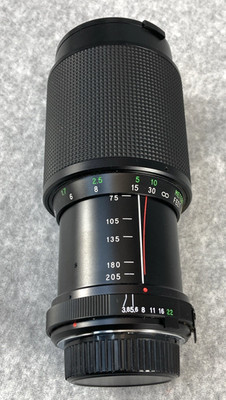 Vivitar 75-205mm f/3.8 Macro Zoom Lens Canon FD Mount Kiron 22 SN Clean
