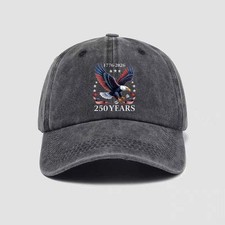USA 250th Anniversary Hat Patriotic Eagle American Flag 1776-2026 Baseball Cap