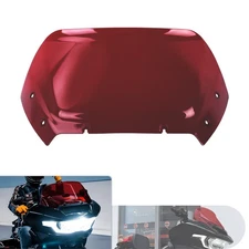 10" Windscreen Plastic Red Windshield For Harley Touring Road Glide CVO 23-25