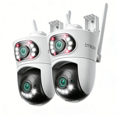 2PCS FUNK WLAN WIFIMP IP NETZWERK CAMERA AUßEN ÜBERWACHUNGSKAMERA 360° PTZ IP66