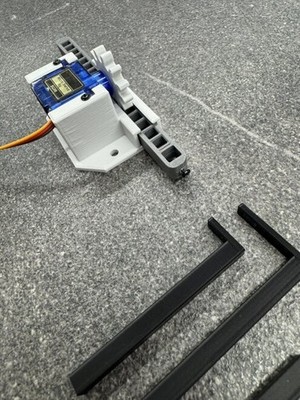 Schubstangenantrieb, Weichenantrieb für Servo SG90, mit 3 Betätigungsadapter