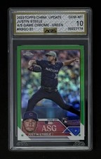 2023 Topps Chrome Update 2023 AS Game Green /99 Justin Steele #ASGC-37 AGS 10