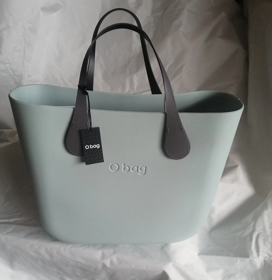 O bag Borsa Nuova Originale O bag - Col. ACQUA CHIARA Int. GRIGIO Manici GRIGIO - Immagine 3 di 3
