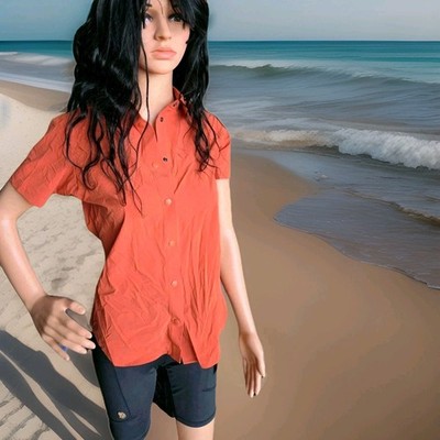 Fjallraven HIGH COAST LITE SHIRT SS Women s Size XL Terracotta NWT