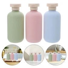 3 Pcs Bathroom Organizer Bottles Body Wash and Shampoo Dispenser