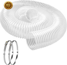 Heavy PVC Dust Collection Hose 6" X 10', Puncture Resistant PVC Dust Collection