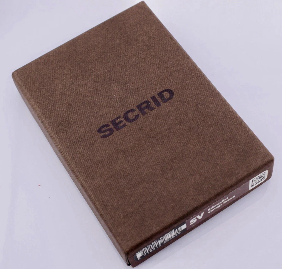 Secrid SV Men's Aluminium Slim Wallet Vintage Brown RFID Safe Card Case - Image 3 of 3