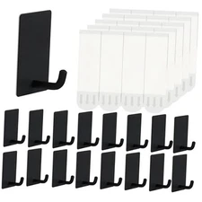 16Pcs Hooks for Walls no Damage,Towel Hook,Removable Hook, Hook for Walls Black