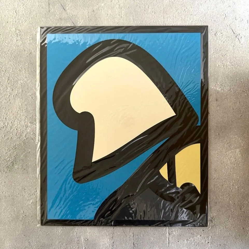 Julian Opie Beach Head 8 + 9 juego de 2 tarjetas 3D corte láser impresiones en color 2017 Reino Unido Foto 3 de 4