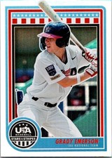 Grady Emerson 2025 Panini USA Stars & Stripes Baseball RC Base Card 