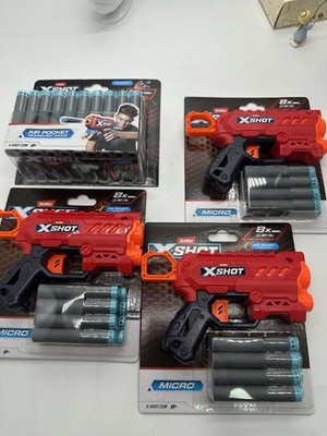 X Shot Mini Gun Bundle / 3 Blasters And Extra Foam Bullets Toy Made By Zuru