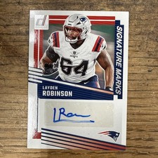 2025 Panini Donruss Signature Marks Auto Layden Robinson #SM-LRN NE Patriots