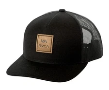 RVCA VA All The Way Curved Brim Men’s Trucker Hat Cap Black MAHWPRVA NEW