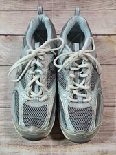 Skechers Shape Ups Women's Walking Toning Shoes Size 8 Gray Silver Blue Fitness