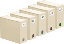 SpaceAid 5 Pack Bed Sheet Organizers and Storage, 5 Pack, Beige, 5 